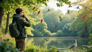 découvrez la beauté de la nature en observant une diversité d'oiseaux dans le parc naturel. profitez d'une expérience unique, idéale pour les amateurs de faune et de photographie.
