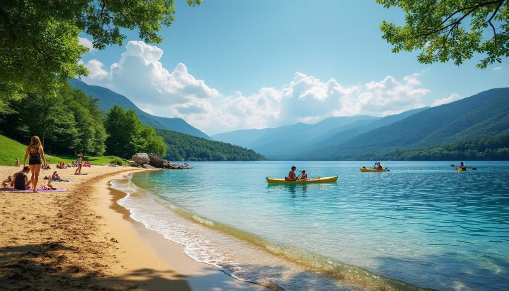 explorez le lac de vouglans, un lieu idéal pour profiter de plages authentiques, de balades pittoresques et d'activités variées en pleine nature.