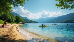 explorez le lac de vouglans, un lieu idéal pour profiter de plages authentiques, de balades pittoresques et d'activités variées en pleine nature.
